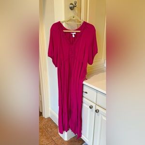 Fuschia Isabel maternity dress